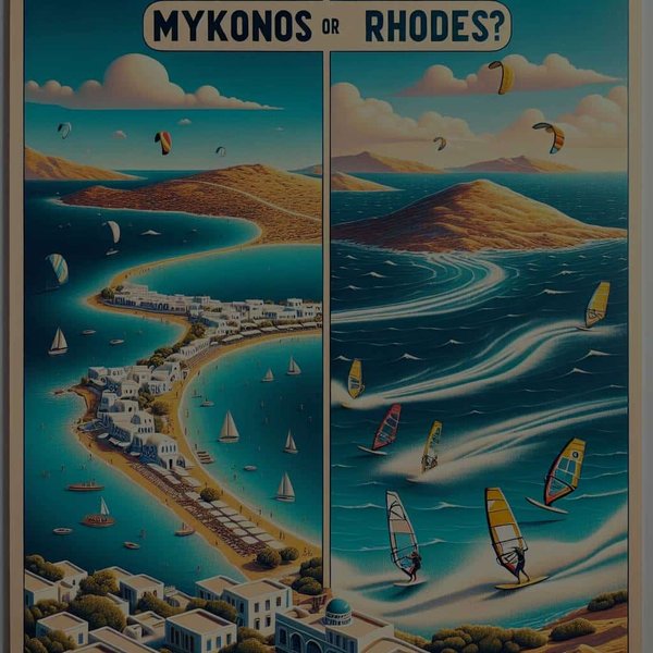 Où pratiquer le windsurf dans les îles grecques : Mykonos ou Rhodes ?